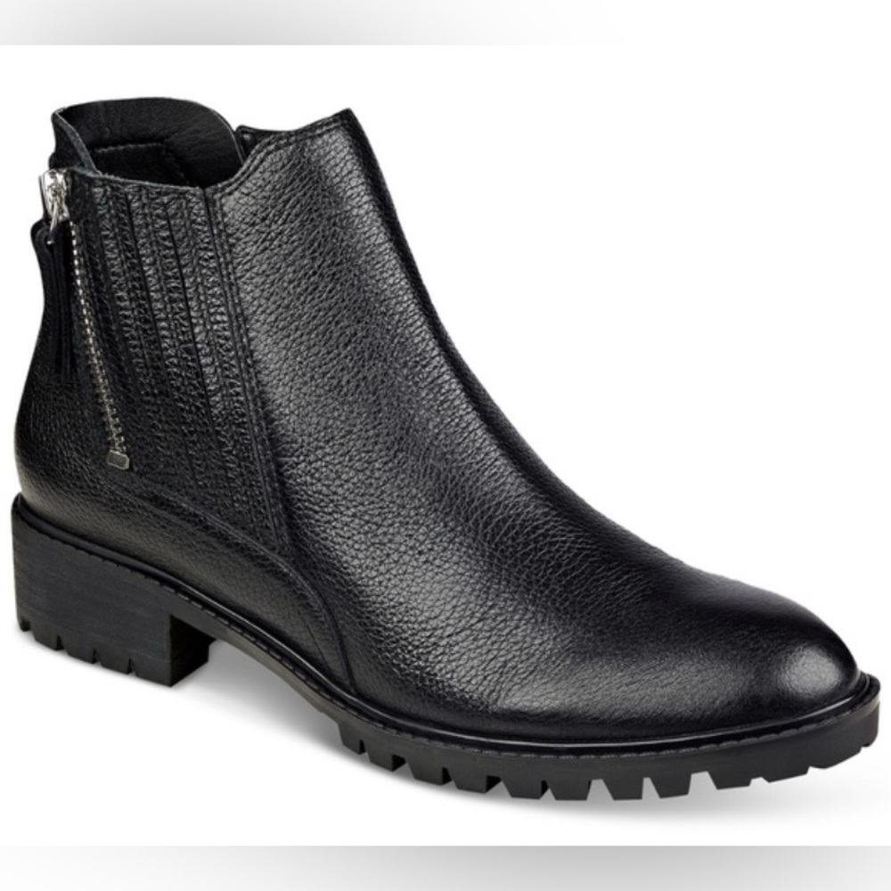 Marc FisherBlack Leather Ankle Boots Store Model Size 10m.